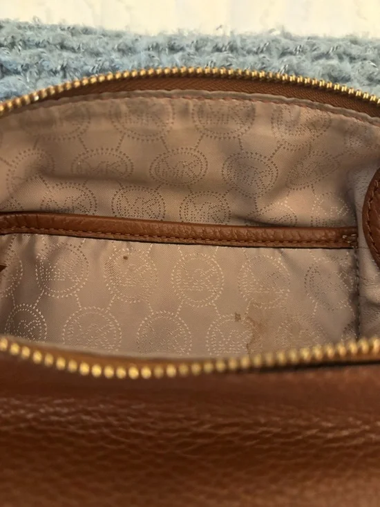 Michael Kors Cognac Pebbled Leather Shoulder Bag with Tassel - Picture 6 of 7